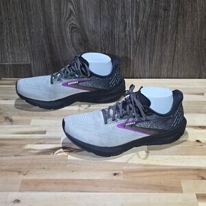 Brooks Launch 10 Running Shoes Grey Purple Women's 9.5 Medium